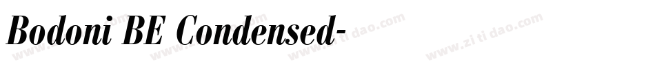 Bodoni BE Condensed字体转换